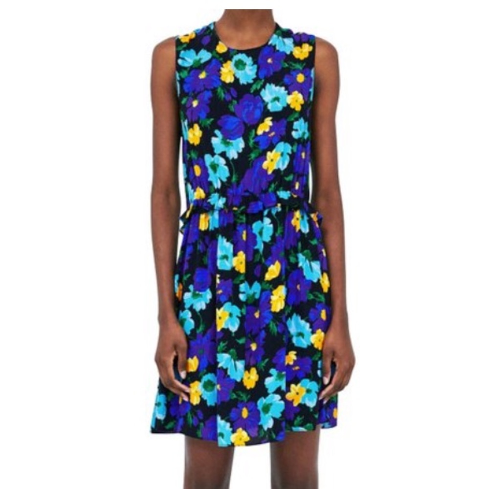 Zara Blue Floral Dress